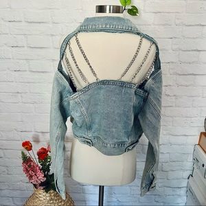 Chain Back Denim Jacket